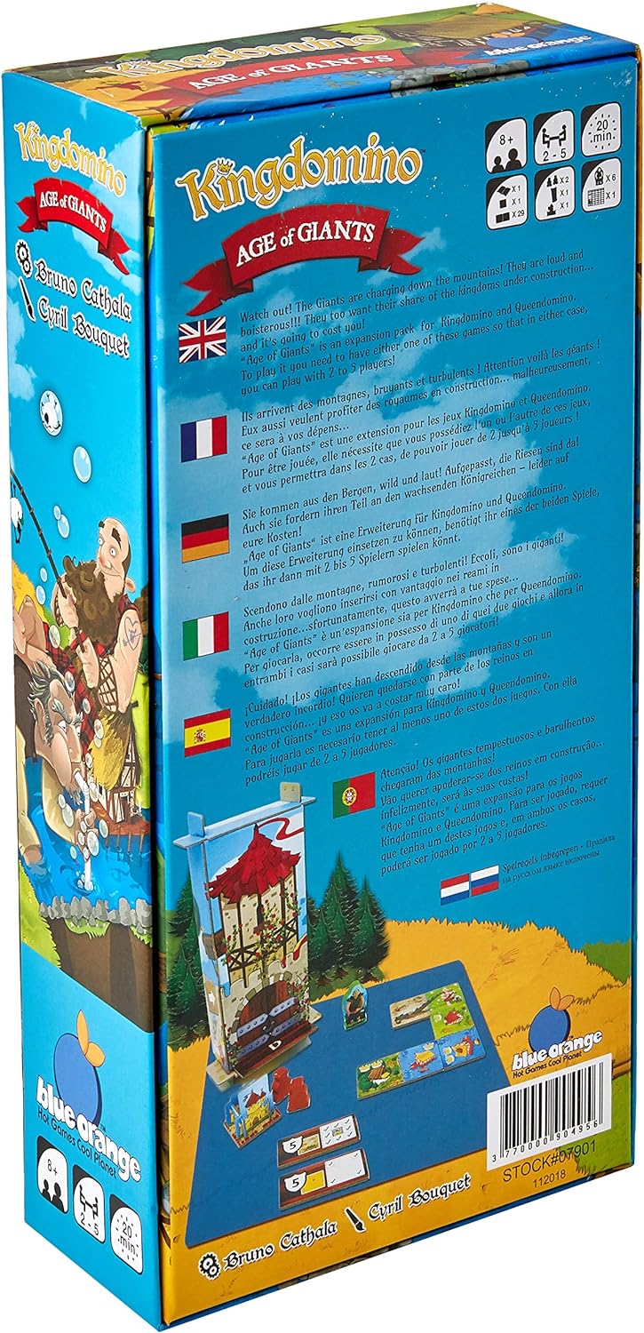 Blue Orange | Kingdomino: Age of Giants | Board Game | Ages 8+ | 2-5 Players | 20 Minutes Playing Time