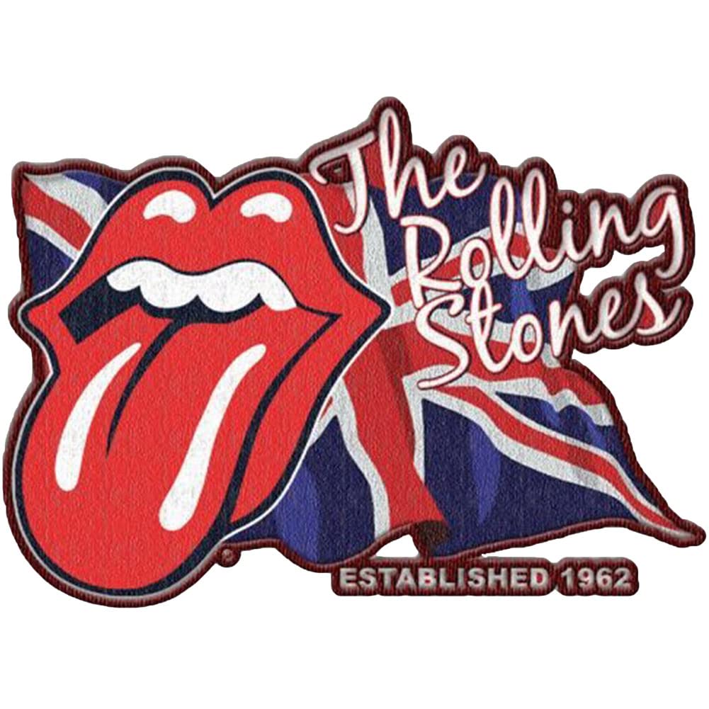 Rolling Stones Lick The Flag shaped iron-on / sew-on cloth patch (ro