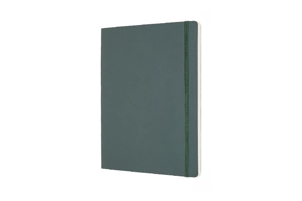 Moleskine - Pro Notebook, Professional Notebook Ideal for Office & Work - Soft Cover and Elastic Closure - Size Extra Large 19 x 25 - Colour Forest Green, 192 Pages