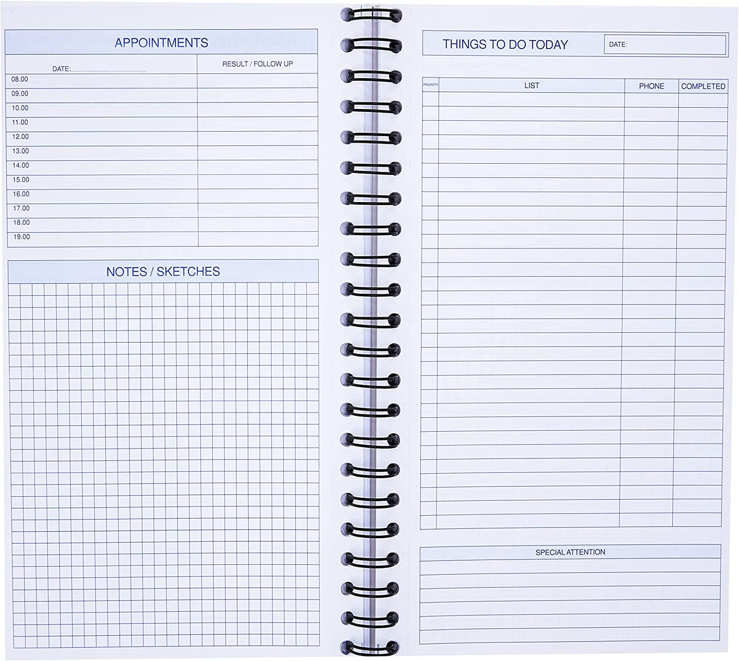 Q-Connect Wirebound Things to Do Today Book 150x280mm