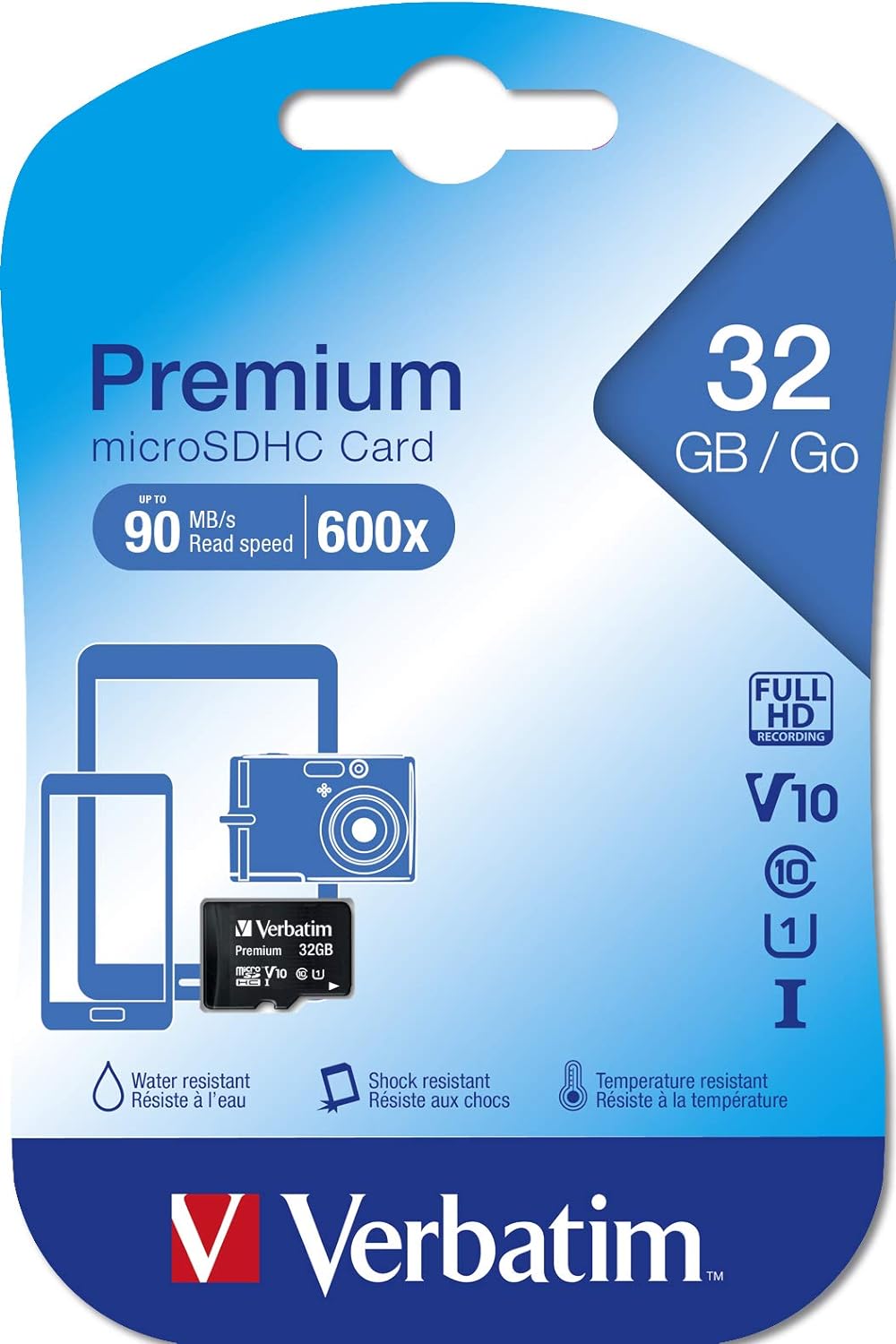 Verbatim 44013 32 GB Class 10 MicroSDHC Memory Card 32GB