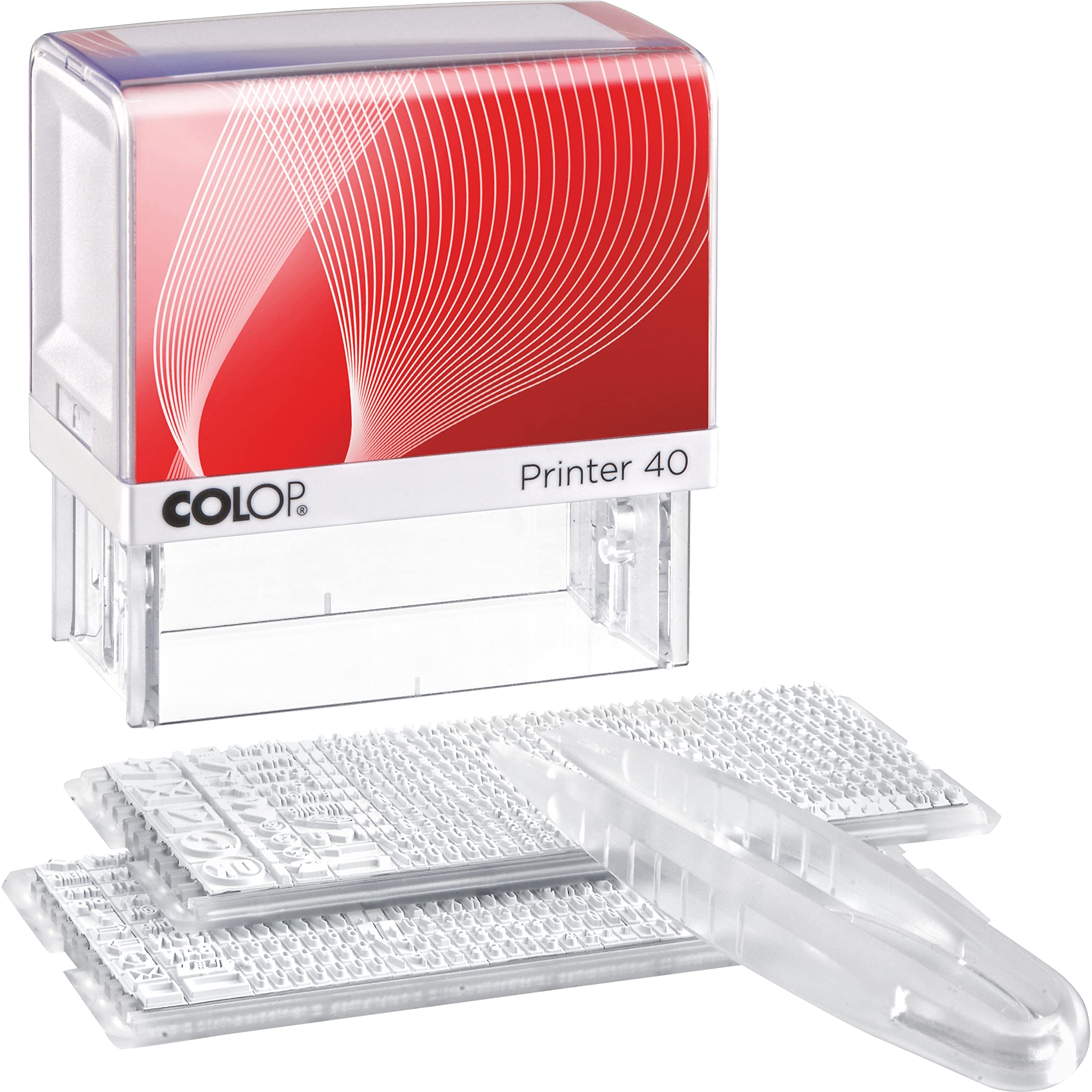 COLOP Printer 40/2 Set - Black Ink | 100912 | 59x23mm DIY Stamp Kit | Create Your Own Custom Self-Inking Stamp