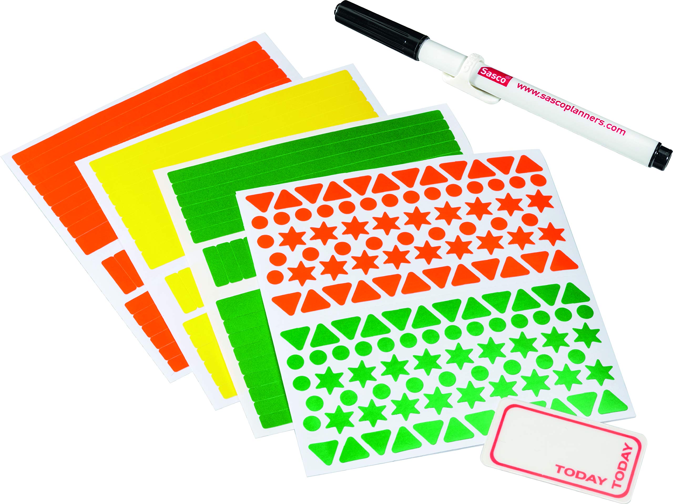 Sasco 70080 Compact Planner Sticker Set - White