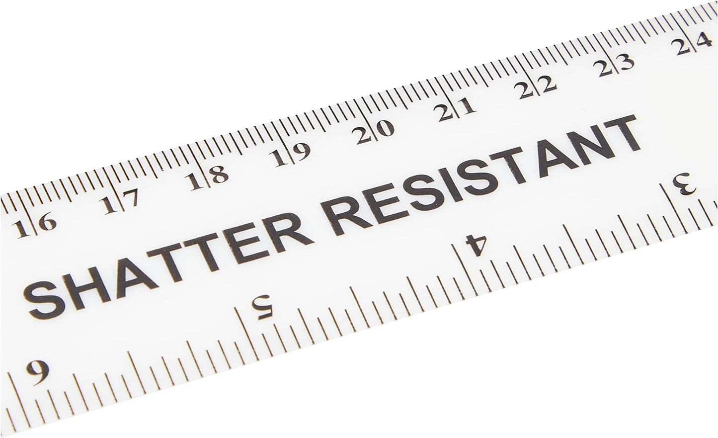 Q-Connect Ruler Shatterproof 300mm White (Inches on one side and cm/mm on the other