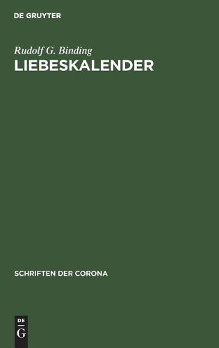 Liebeskalender (Schriften der Corona, 15) (German Edition