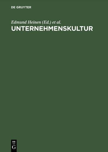 Unternehmenskultur: Perspektiven für Wissenschaft und Praxis (German Edition