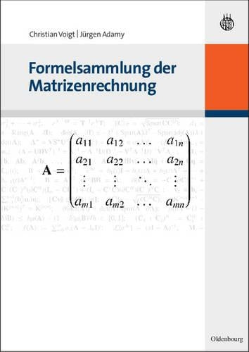 Formelsammlung der Matrizenrechnung (German Edition