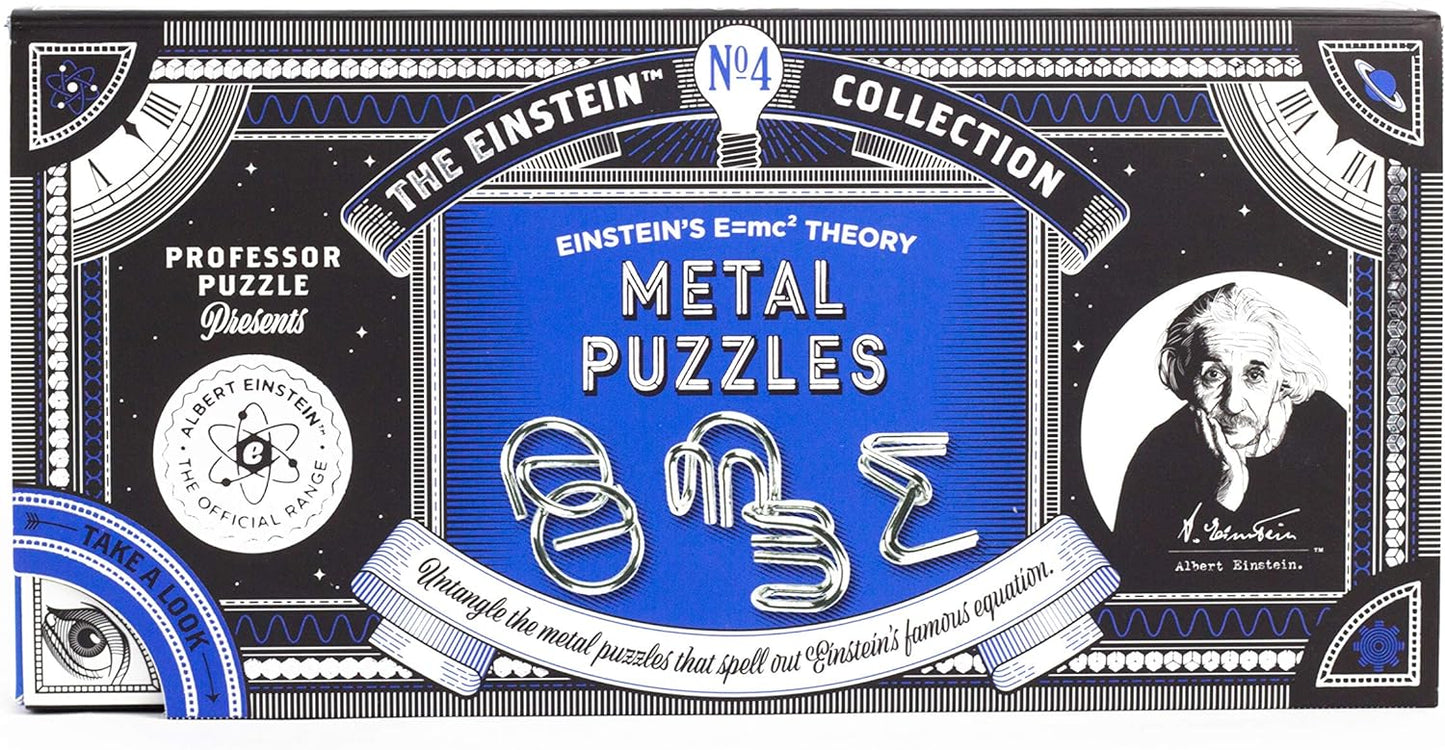 Professor PUZZLE-EIN2324 Albert Einstein Rompecabezas de Metal E=Mc2, Multicolor, único (EIN2324