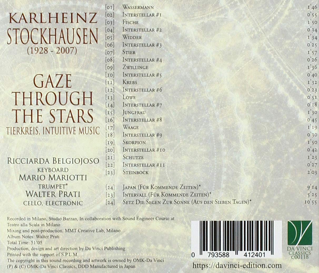 Stockhausen: Gaze Through The Stars