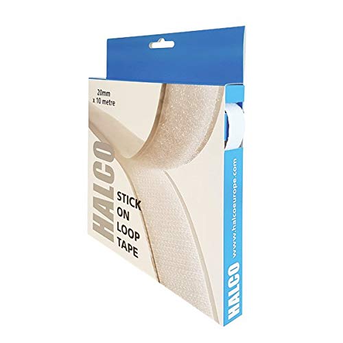 Halco 20 mm x 10 m Stick On Loop Roll - White (Pack of 1