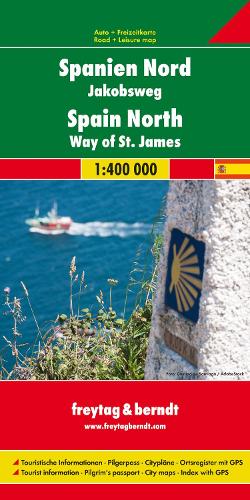 Northern Spain 4 pilgrimage road to Santiago: Wegenkaart 1:400 000: Wegenkaart Schaal 1 : 400.000 (F&B Wegenkaarten