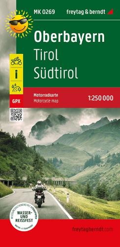 Upper Bavaria, motorcycle map 1:250,000 (German Edition