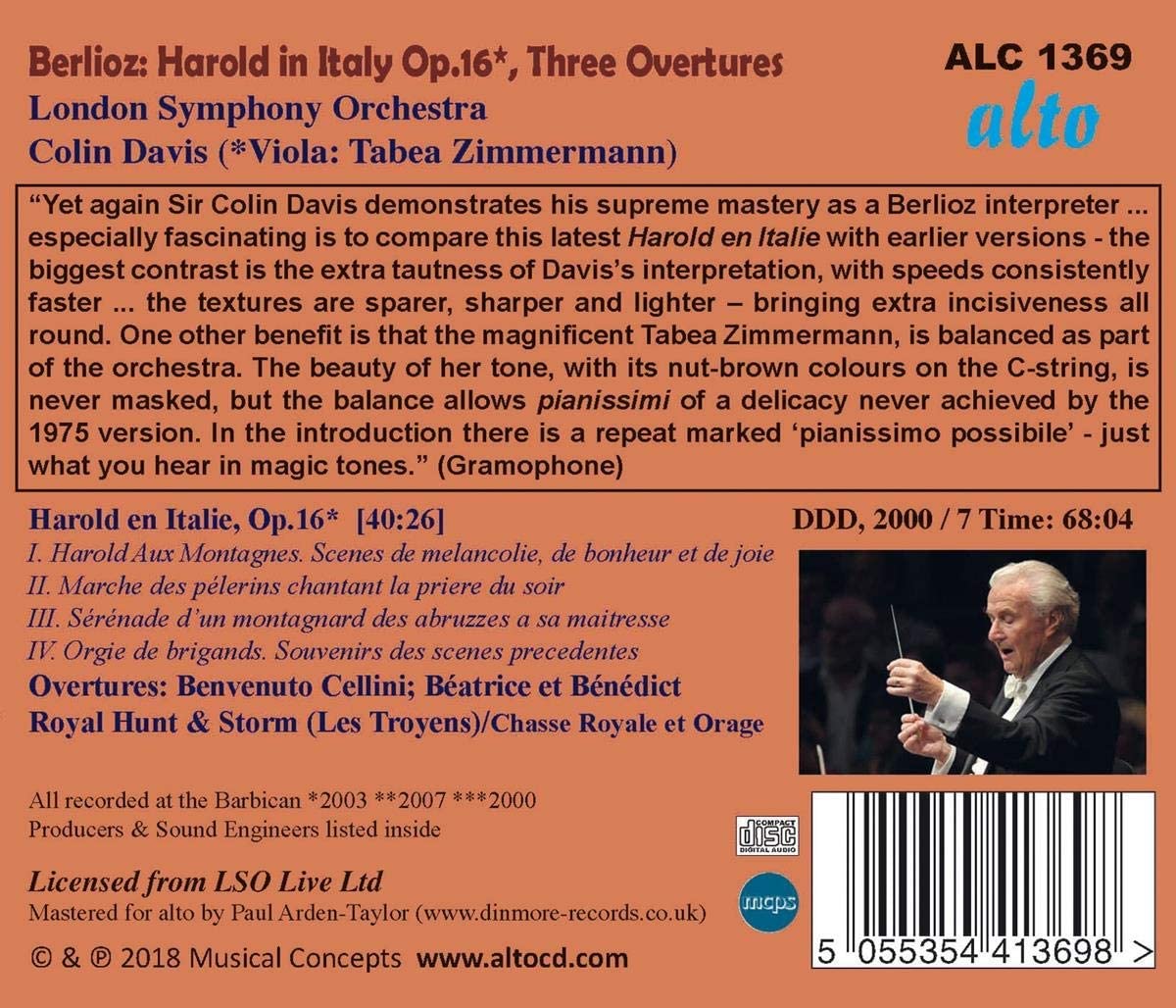 Berlioz: Harold In Italy, & Three Overtures: