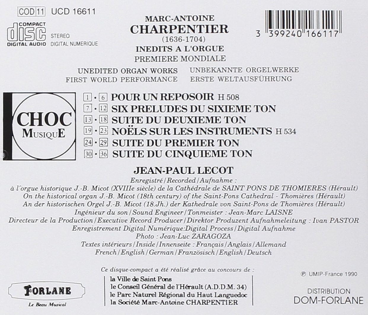 "Charpentier Organ Music-"""""""""