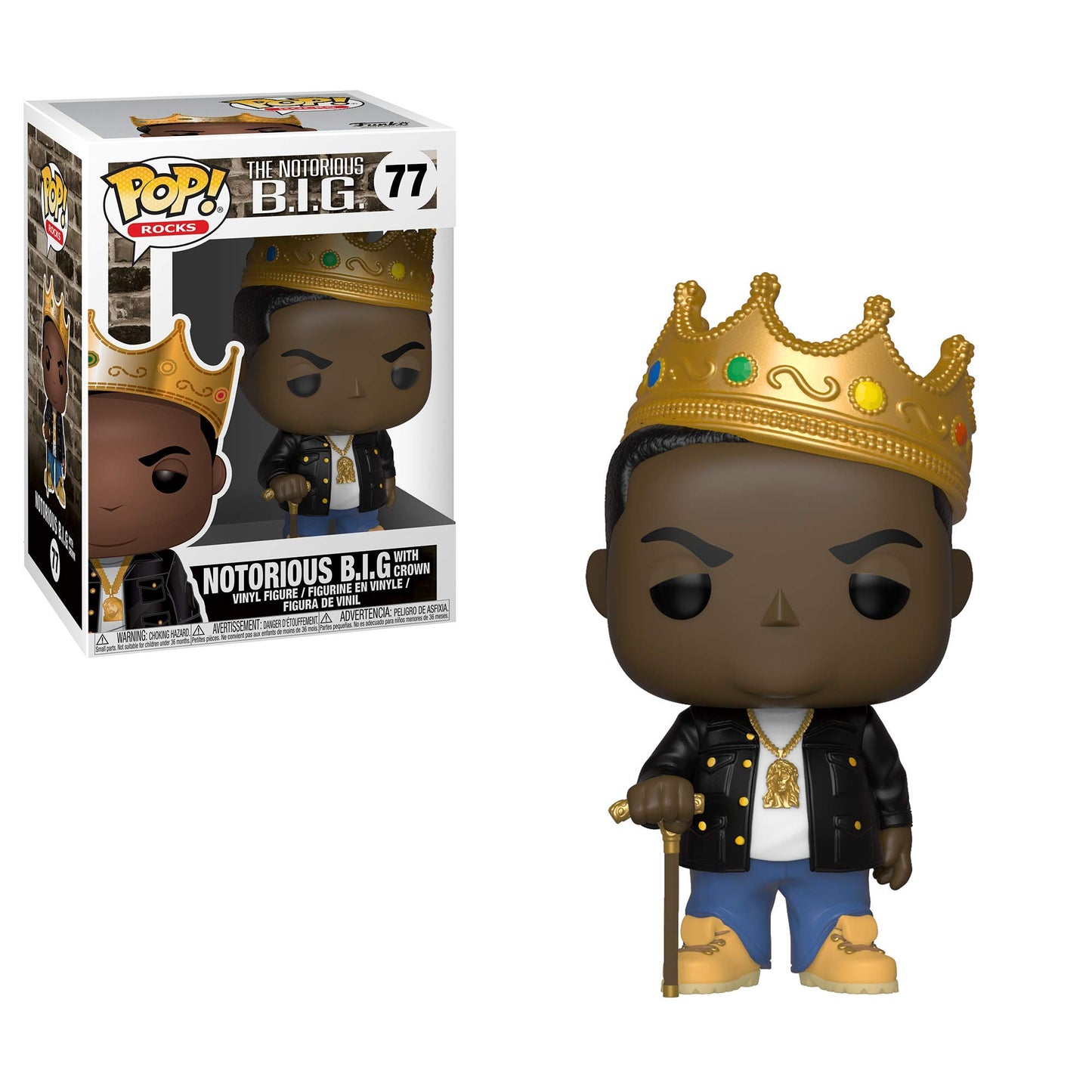 Funko POP! Vinyl: Rocks: Notorious BIG B.I.G. Crown - Biggie - Collectable Vinyl Figure - Gift Idea - Official Merchandise - Toys for Kids & Adults - Music Fans - Model Figure for Collectors