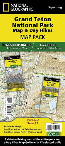 Grand Teton Day Hikes and National Park Map (Map Pack)
