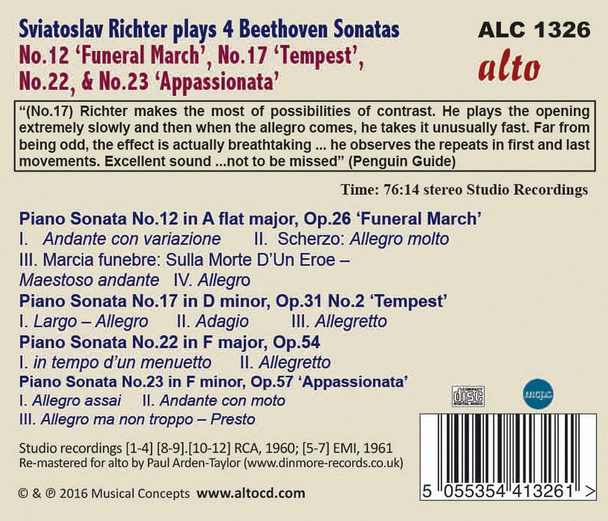 Beethoven: Pino Sonatas 12/17/