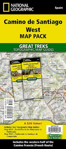 Camino de Santiago West Map Map Pack Bundle