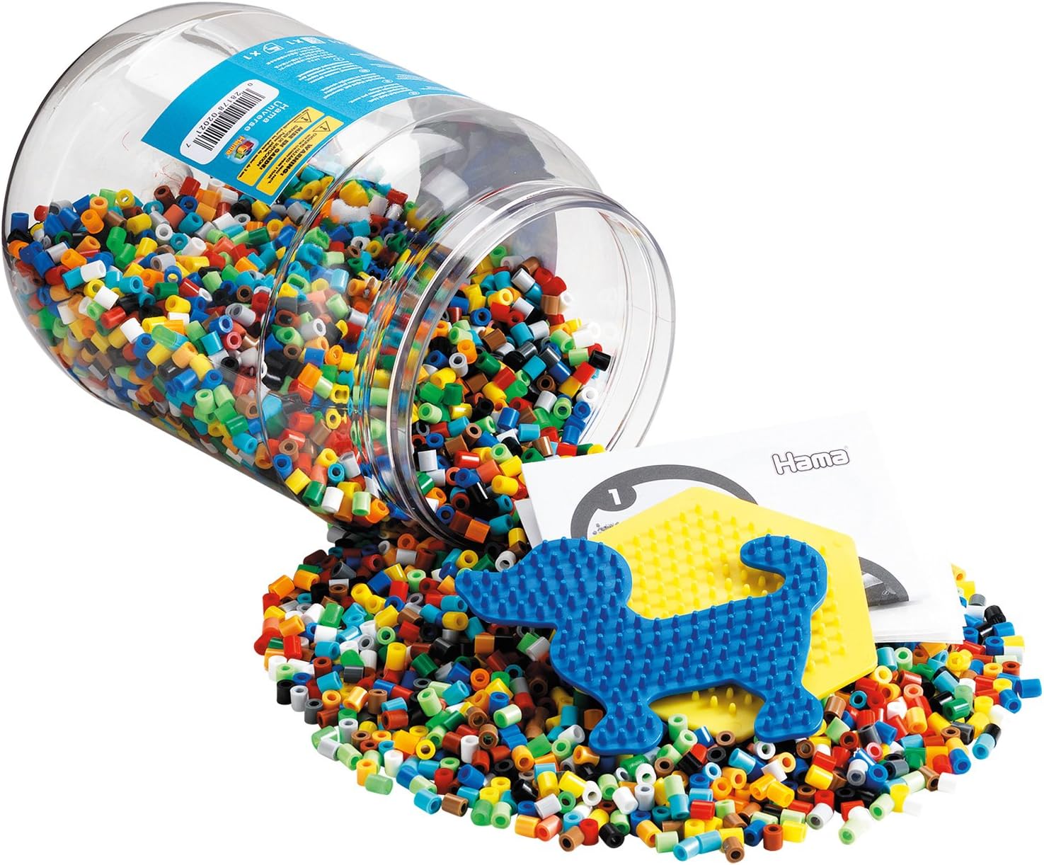 Hama- Cuentas y tableros Perforados en Tina, Multicolor, Medium (10.2021