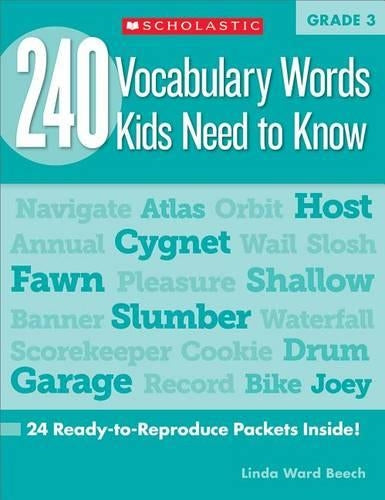 240 Vocabulary Words Kids Need to Know: Grade 3: 24 Ready-To-Reproduce Packets Inside! (Teaching Resources