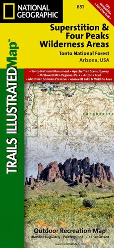Superstition and Four Peaks Wilderness Areas Map