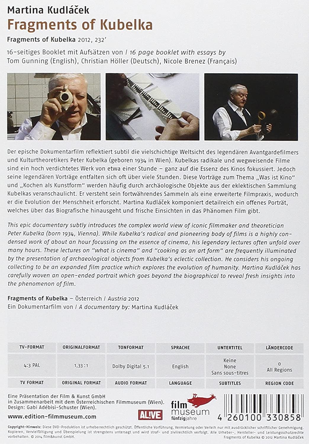EDITION FILMMUSEUM 85 - FRAGMENTS OF KUBELKA