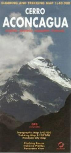 Cerro Aconcagua Climbing and Trekking Map