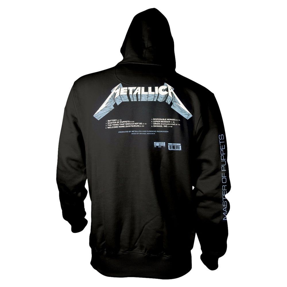 METALLICA - MASTER OF PUPPETS TRACKS BLACK (FOTL) Hooded Sweatshirt X-Large