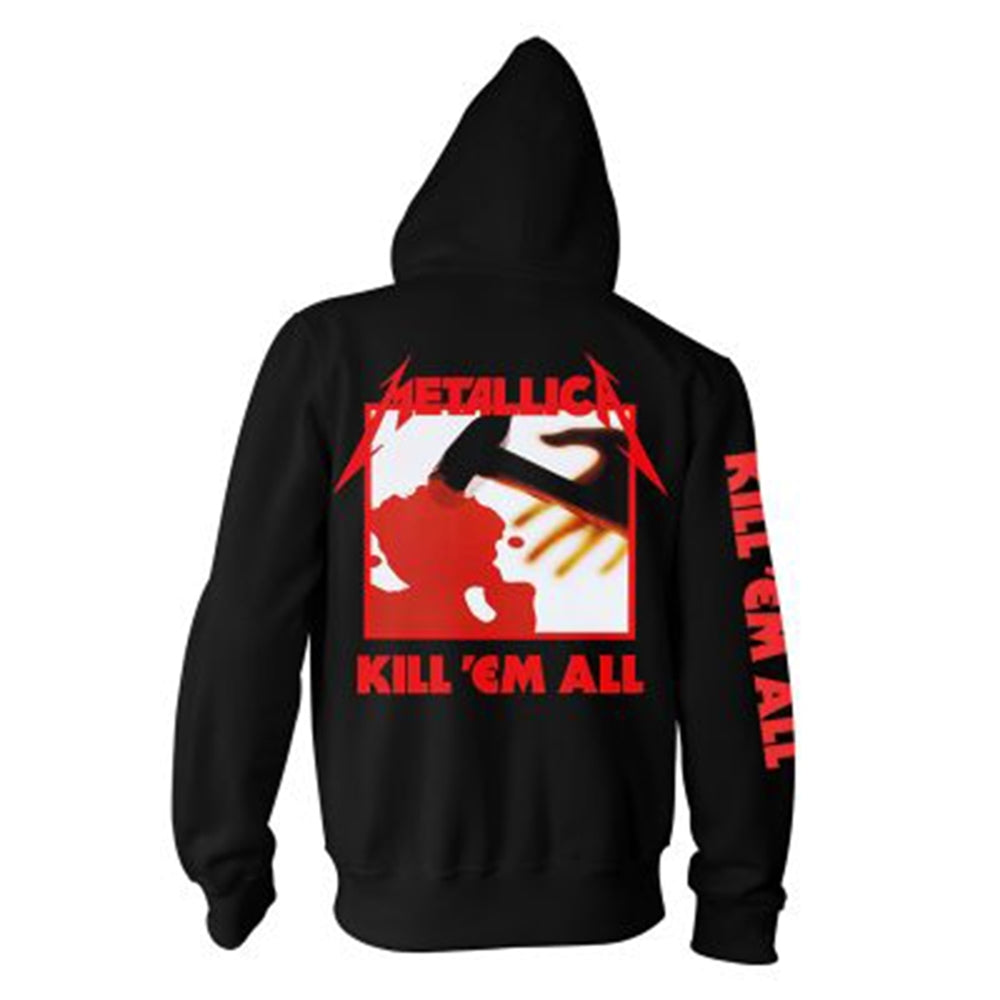 METALLICA - KILL EM ALL BLACK Hooded Sweatshirt with Zip X-Large