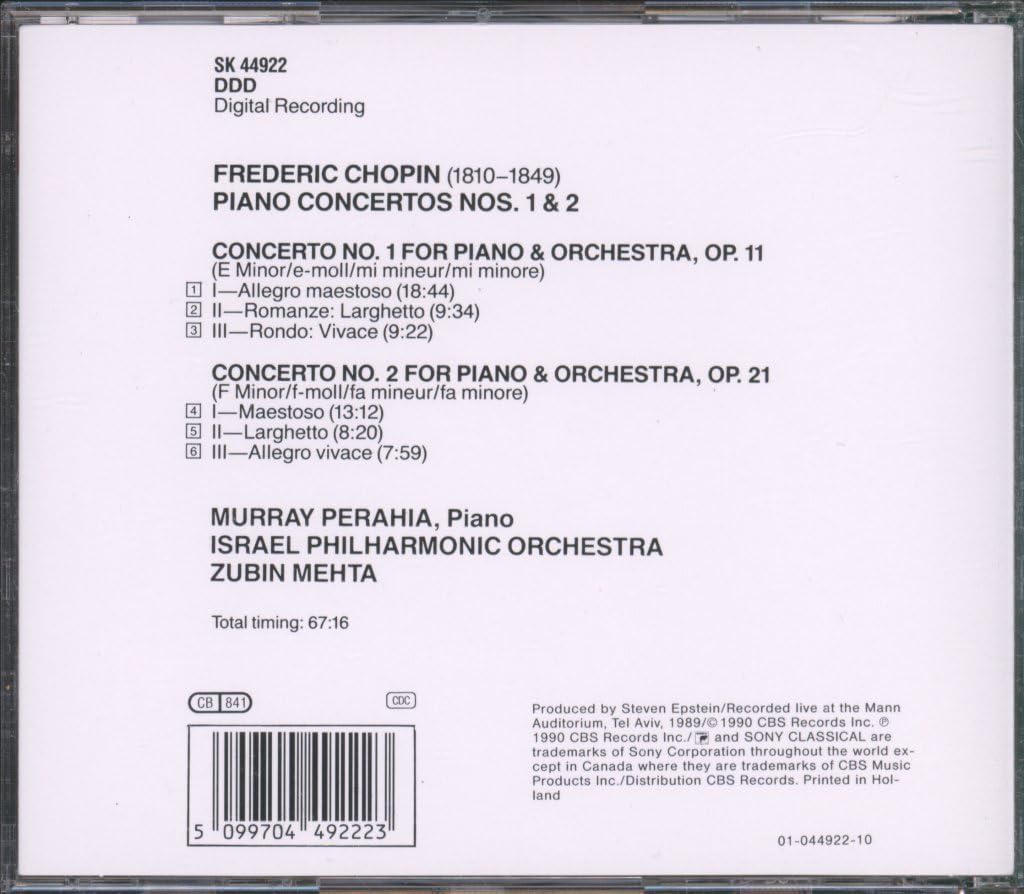 Chopin: Piano Concertos 1 & 2