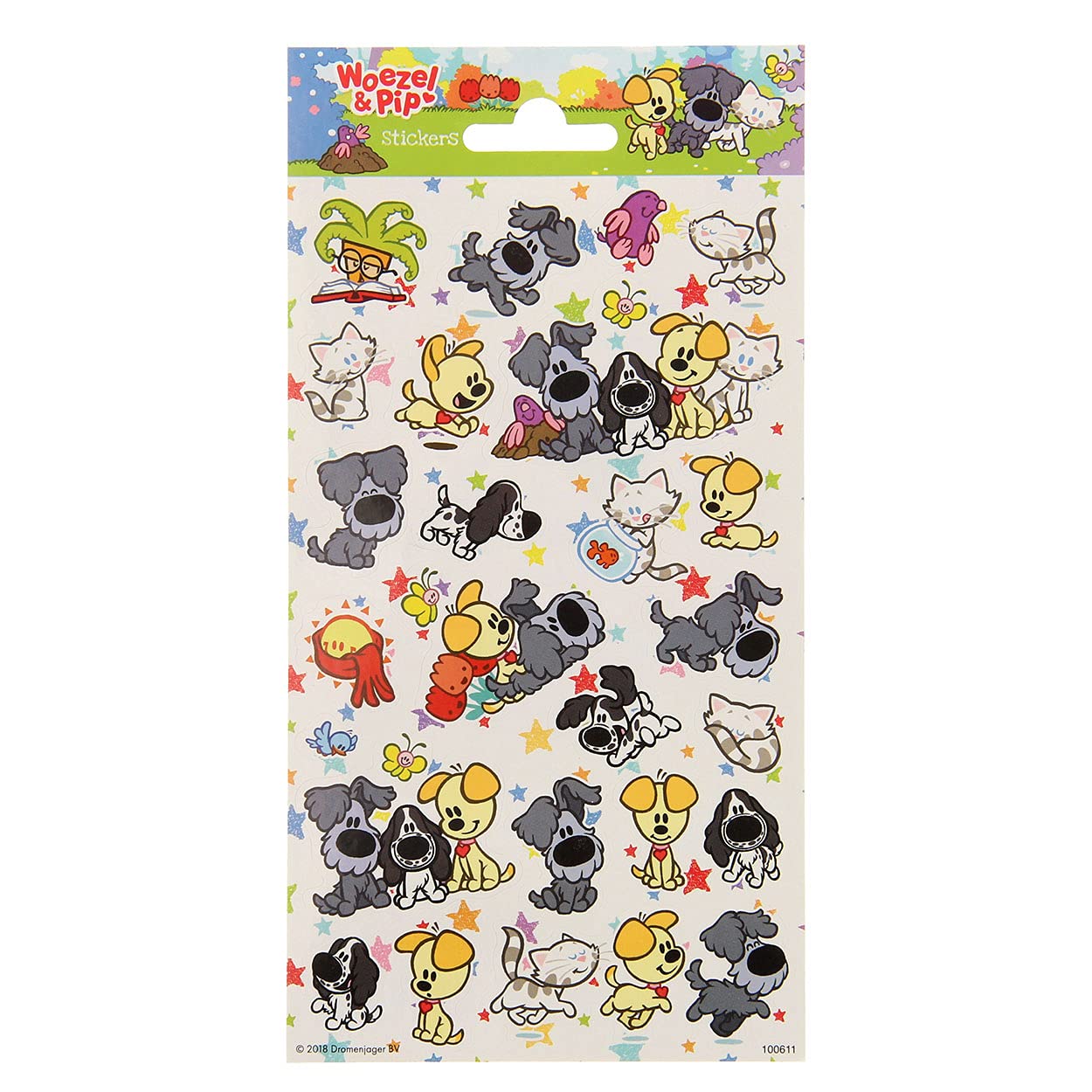 FUNNY PRODUCTS 100611 Woezel & Pip Stickers, Multi-Colour