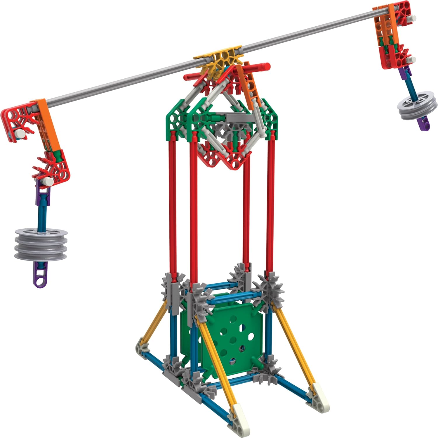 K'NEX STEAM Education Levers and Pulleys Building Set Educational Toys for Kids, 139 Piece STEM Learning Kit, Engineering for Kids, Construction Toys for Kids Ages 8+ Basic Fun 79319