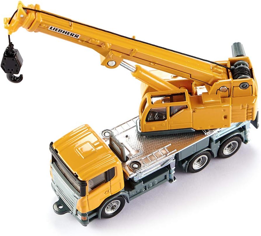 siku 1859, Telescopic crane truck, 1:87, Metal/Plastic, yellow, Telescopic boom