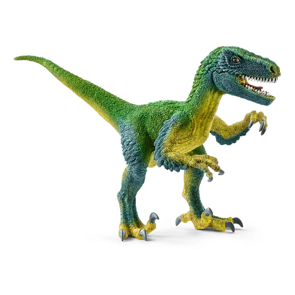 schleich 14585 Dinosaurs Realistic Velociraptor Figurine with Moving Jaw - Detailed Prehistoric Jurassic Dino Figurine and Toy Truck, Durable for Fun Play – Dinosaur Toys, Gift for Boys Age 4+