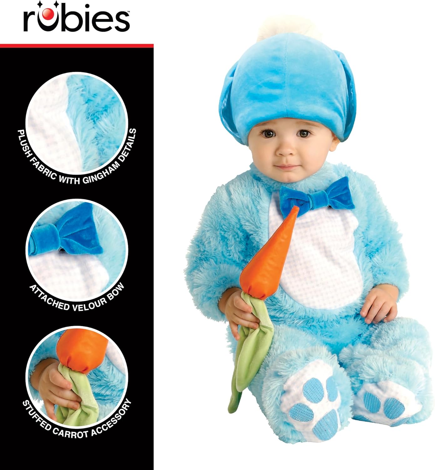 Rubie's Official Handsome Lil' Rabbit Infant and Toddler Costume, Blue, Kids Fancy Dress, World Book Day
