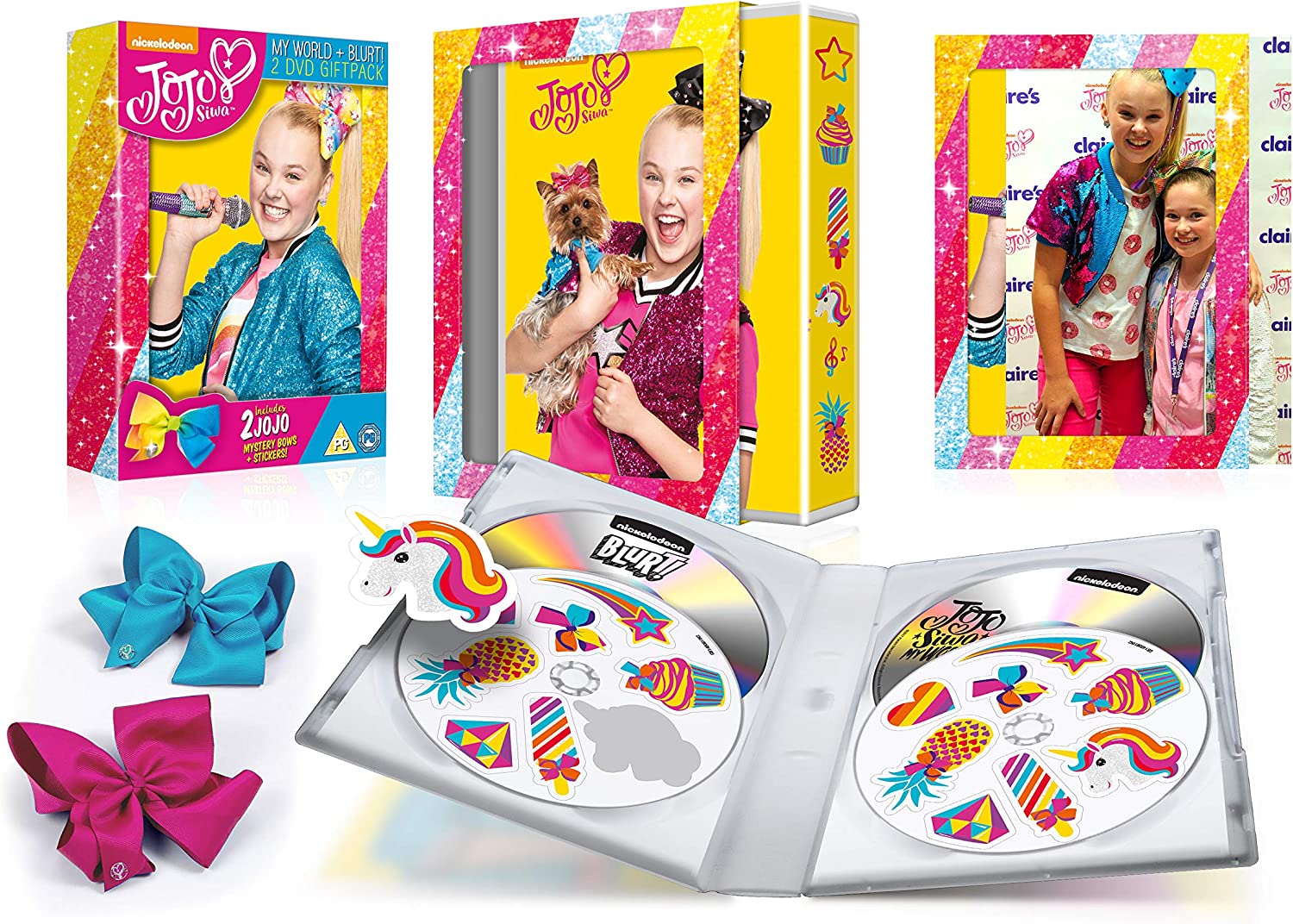 Jojo Siwa DVD Giftset (Includes Blurt/My World and BFF Bows)