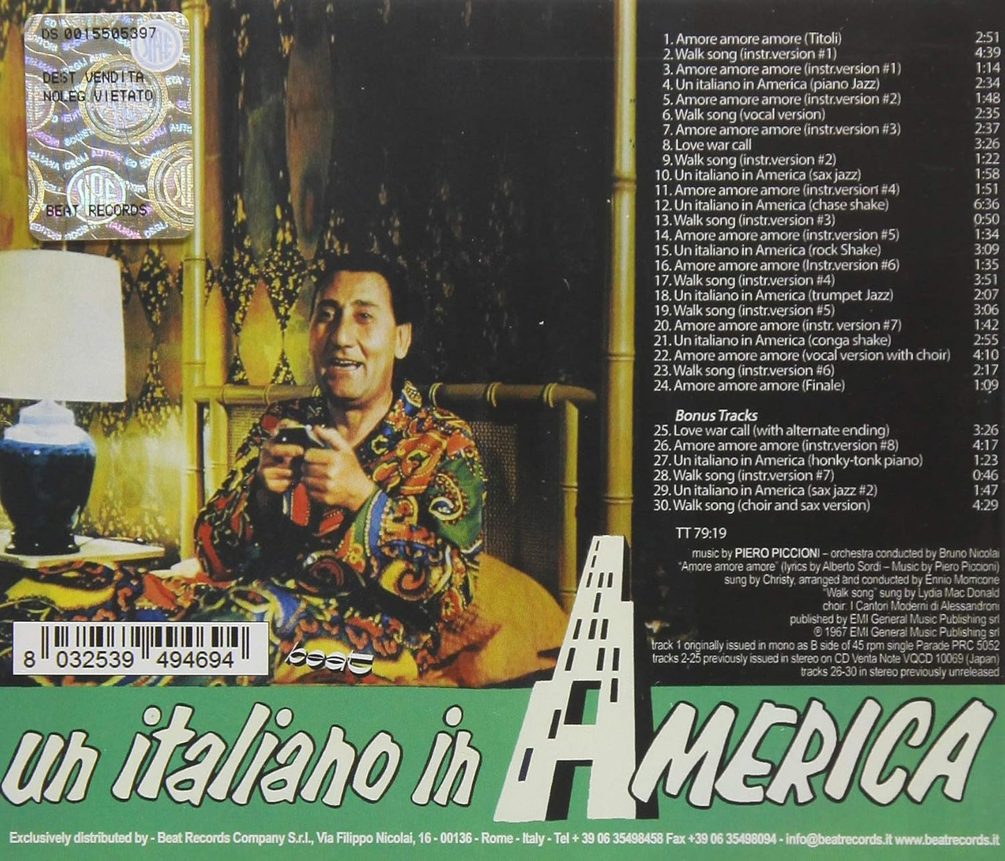 Un Italiano in America An Italian in America Soundtrack