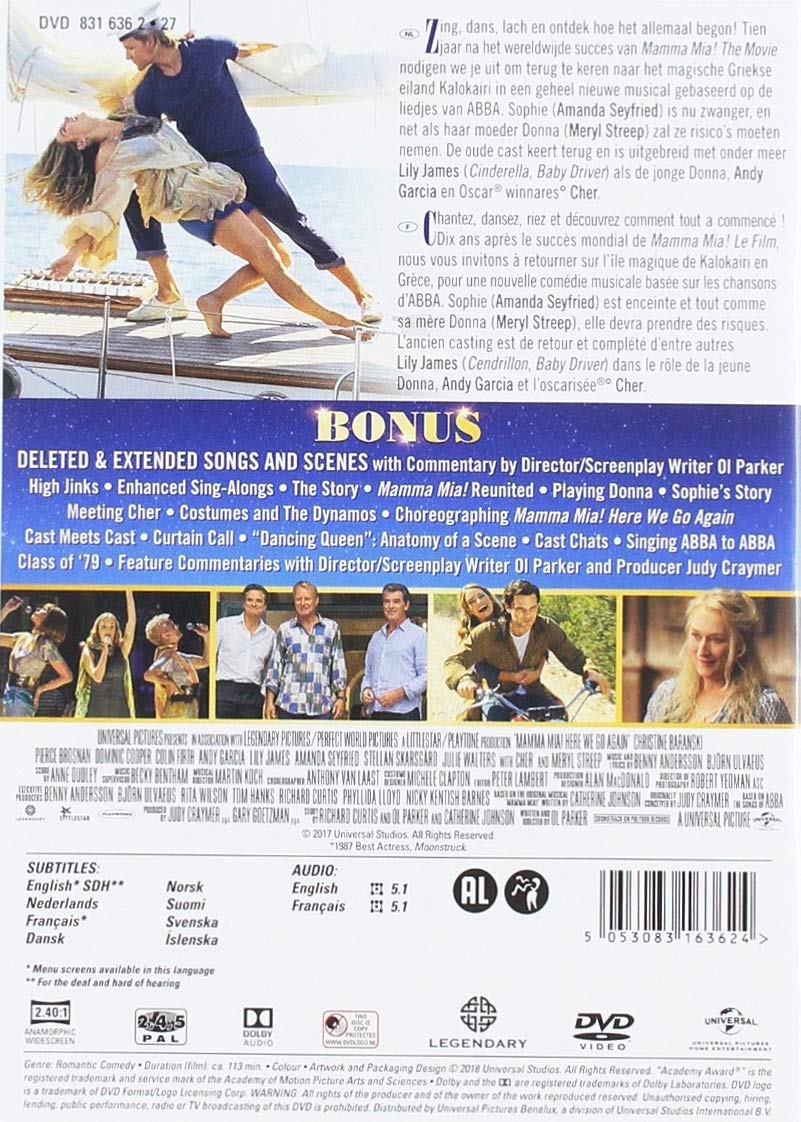 DVD - Mamma Mia! Here We Go Again (1 DVD