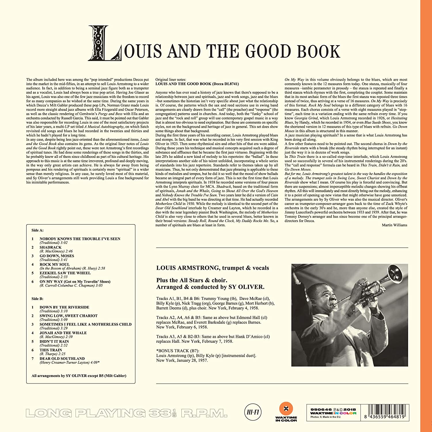Louis And The Good Book + 1 Bonus Track! Solid Orange