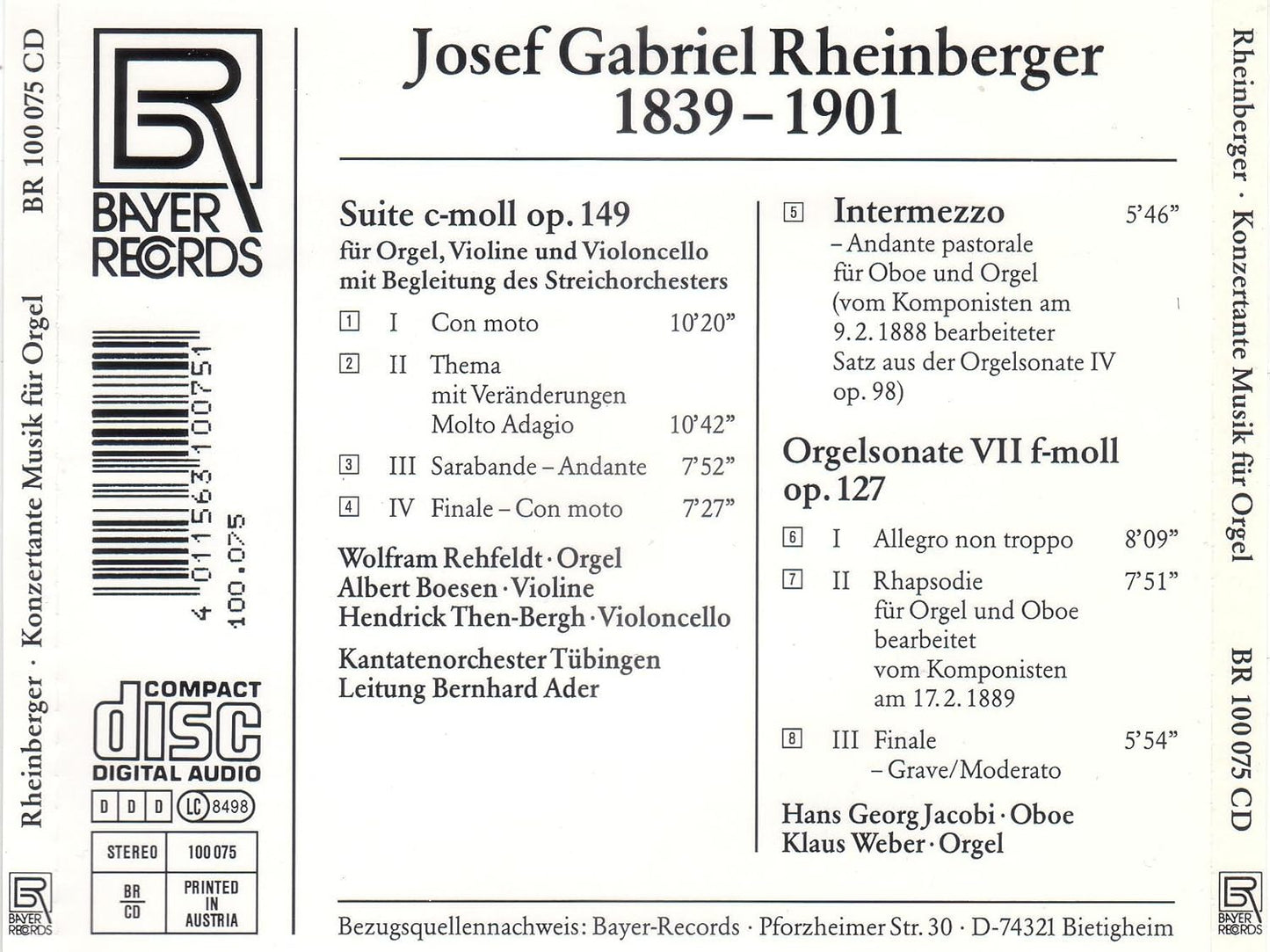 Konzertante Musik Fuer Orgel