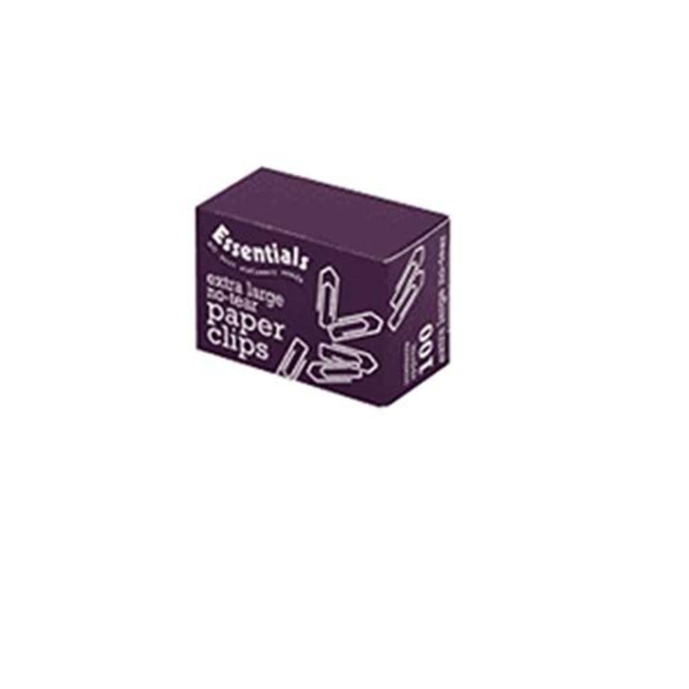 Whitecroft Essentials No Tear Paper Clip, 33 mm, Pack of 100