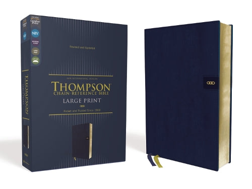 NIV, Thompson Chain-Reference Bible, Large Print, Leathersoft, Navy, Red Letter, Comfort Print