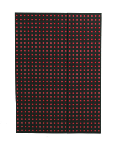 Black on Red (Quadro) A4 Lined Notebook