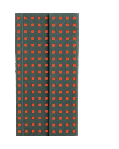 Grey on Orange (Quadro) B6.5 Lined Notebook