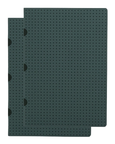 Grey on Black / Grey on Black (set of two) A5 Lined Notebooks