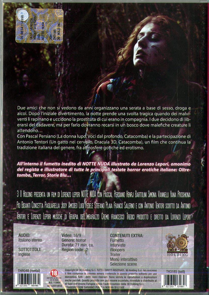 notte nuda (dvd+fumetto) DVD Italian Import