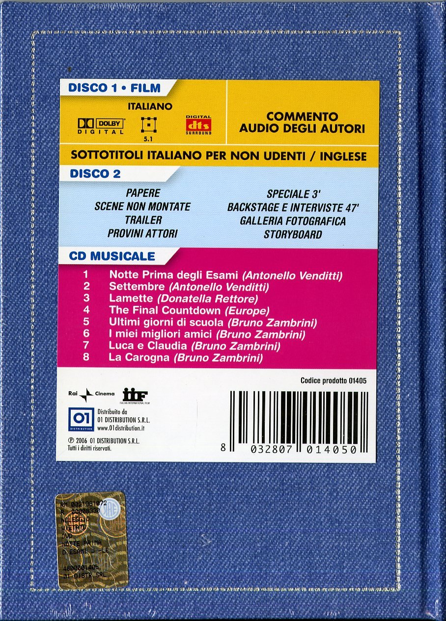Notte Prima Degli Esami (Ltd) (2 Dvd+Cd