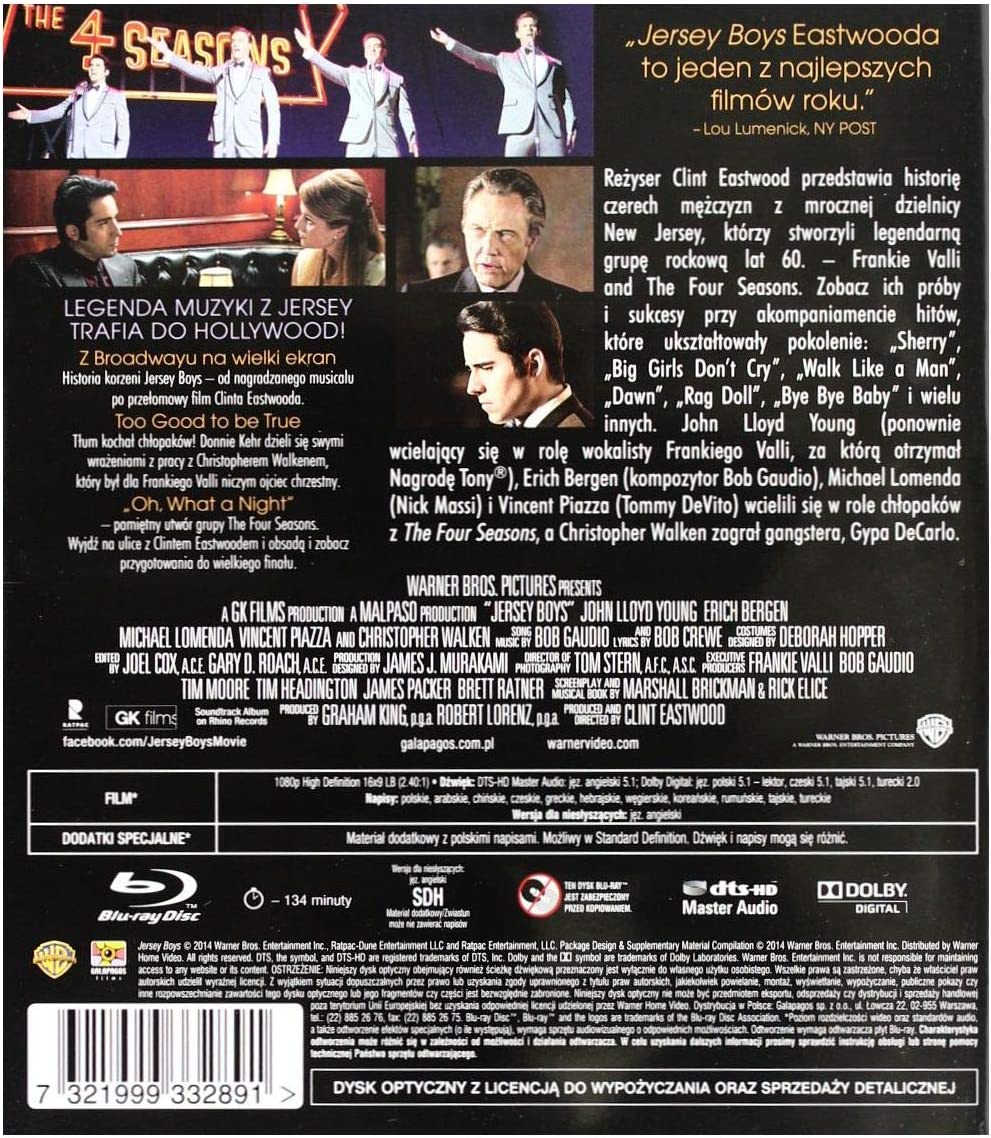 Jersey Boys (English audio. English subtitles)