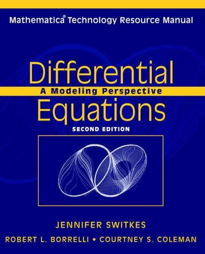 Mathematica Technology Resource Manual to accompany Differential Equations, 2e