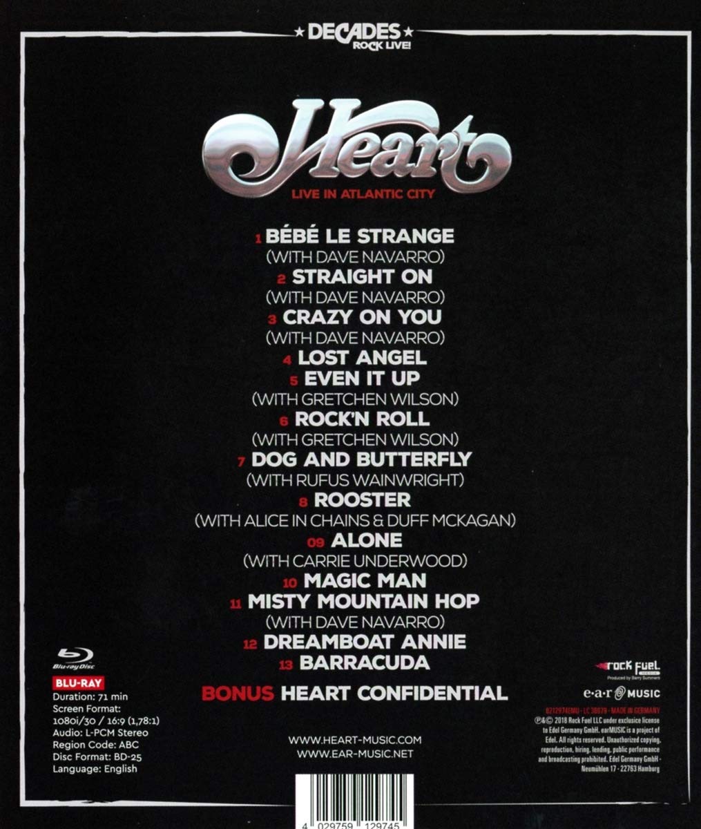 Heart - Live In Atlantic City (Blu-Ray
